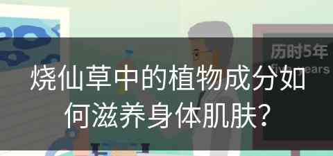 烧仙草中的植物成分如何滋养身体肌肤？
